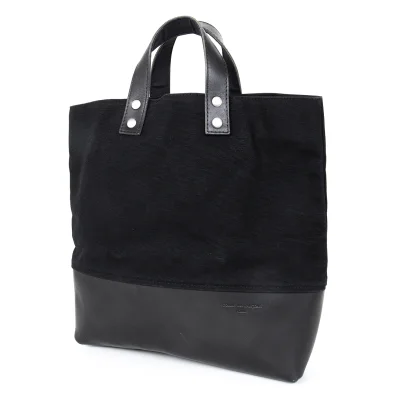 COMME des GARCONS HOMME Leather Switching Canvas Tote Bag