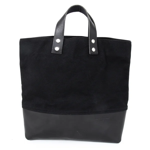 COMME des GARCONS HOMME Leather Switching Canvas Tote Bag K-173092_002