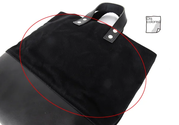 COMME des GARCONS HOMME Leather Switching Canvas Tote Bag K-173092_011