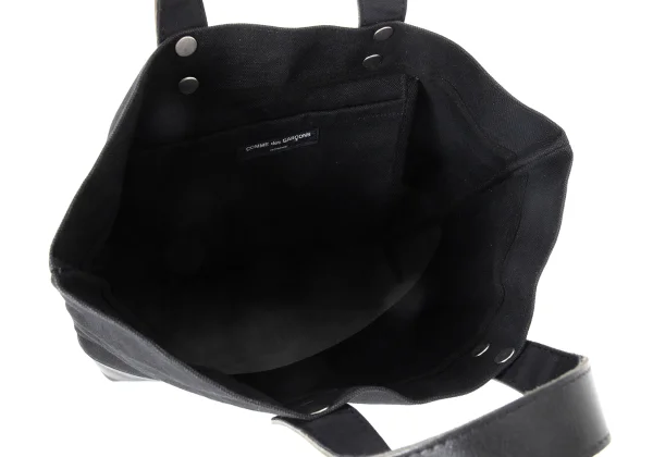 COMME des GARCONS HOMME Leather Switching Canvas Tote Bag K-173092_013