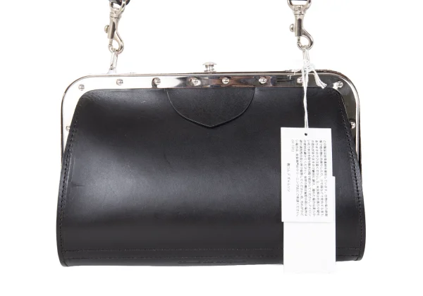 COMME des GARCONS Clasp Closure Design Leather Shoulder Bag K-173095_003