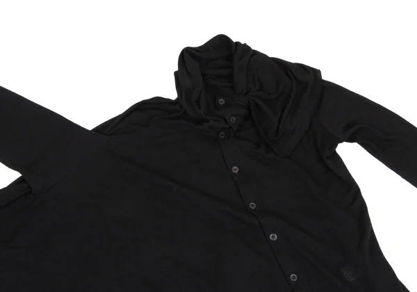 Yohji Yamamoto FEMME Wool Silk Asymmetrical Knit Cardigan K-173100_003