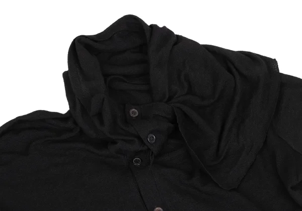 Yohji Yamamoto FEMME Wool Silk Asymmetrical Knit Cardigan K-173100_004