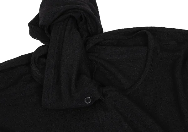Yohji Yamamoto FEMME Wool Silk Asymmetrical Knit Cardigan K-173100_005