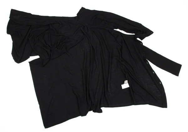 Yohji Yamamoto FEMME Wool Silk Asymmetrical Knit Cardigan K-173100_011