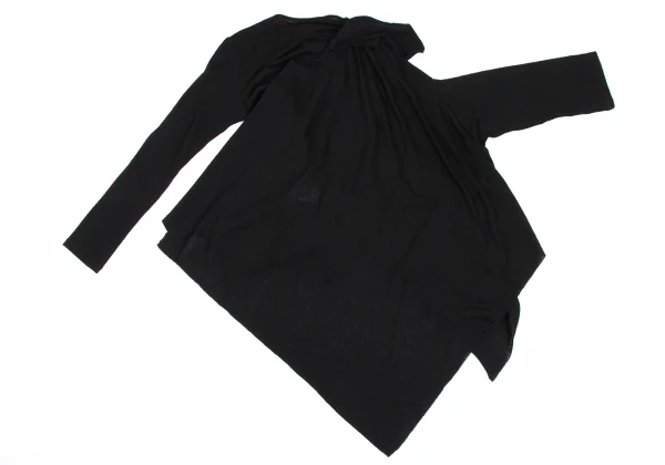 Yohji Yamamoto FEMME Wool Silk Asymmetrical Knit Cardigan K-173100_012