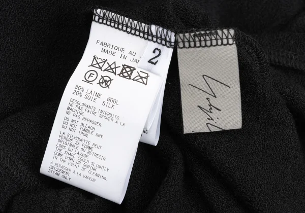 Yohji Yamamoto FEMME Wool Silk Asymmetrical Knit Cardigan K-173100_015
