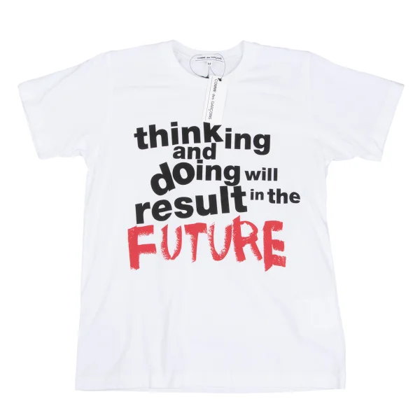 COMME des GARCONS Message Print T Shirt White,Black,Red M K-173101_001