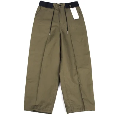 sacai Cotton Linen Bicolor Drawstring Pants