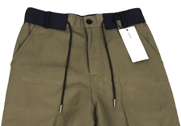 sacai Cotton Linen Bicolor Drawstring Pants K-173105_002