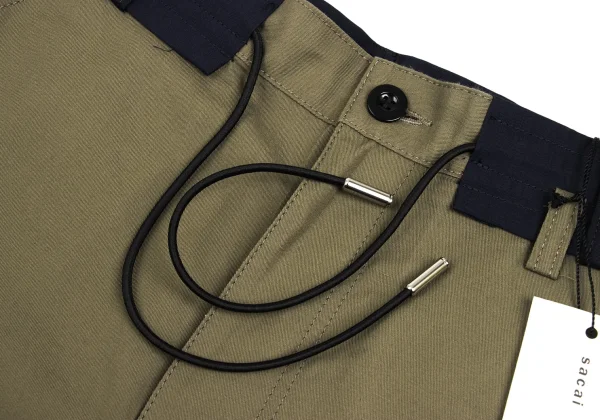 sacai Cotton Linen Bicolor Drawstring Pants K-173105_003
