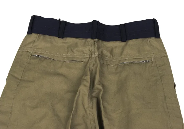 sacai Cotton Linen Bicolor Drawstring Pants K-173105_010