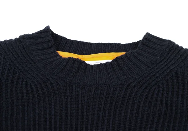 sacai Nylon Twill Docking Pullover Knit Sweater K-173106_003