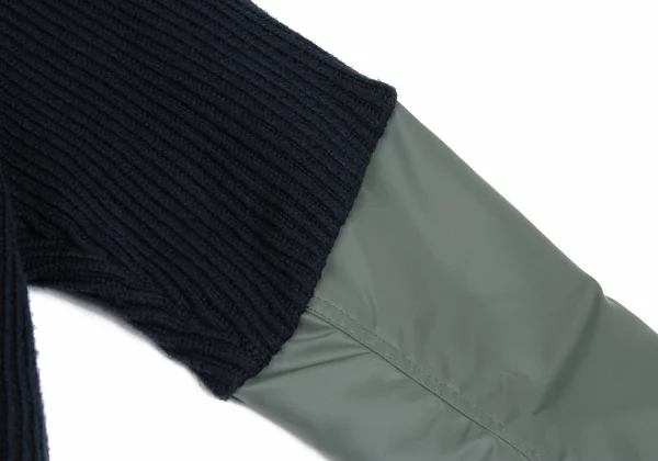 sacai Nylon Twill Docking Pullover Knit Sweater K-173106_006