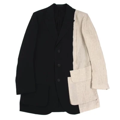 Yohji Yamamoto POUR HOMME Linen Switching Jacket