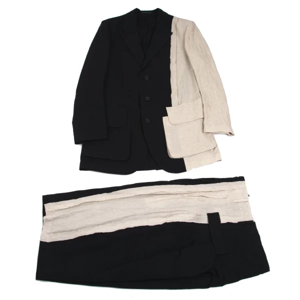 Yohji Yamamoto POUR HOMME Linen Switching Jacket K-173112_017