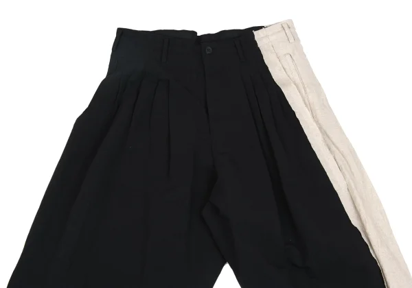 Yohji Yamamoto POUR HOMME Linen Switching Pants K-173113_002