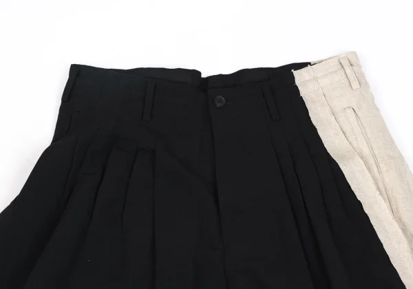 Yohji Yamamoto POUR HOMME Linen Switching Pants K-173113_003