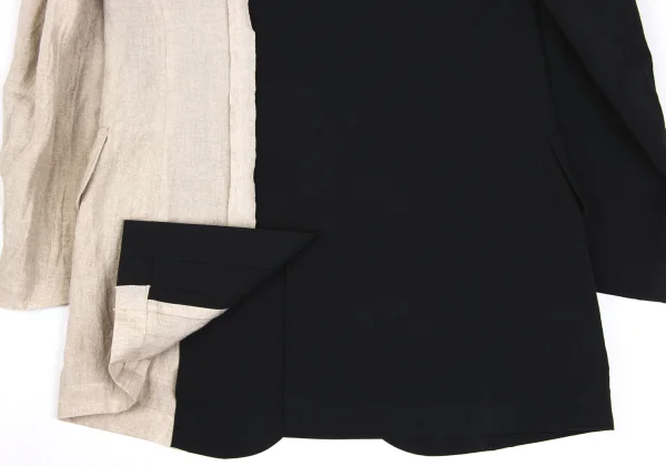 Yohji Yamamoto POUR HOMME Linen Switching Jacket & Pants K-173114_010