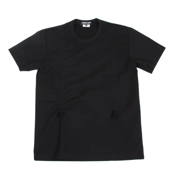 COMME des GARCONS HOMME DEUX String Design Mesh T Shirt Black M K-173115_001