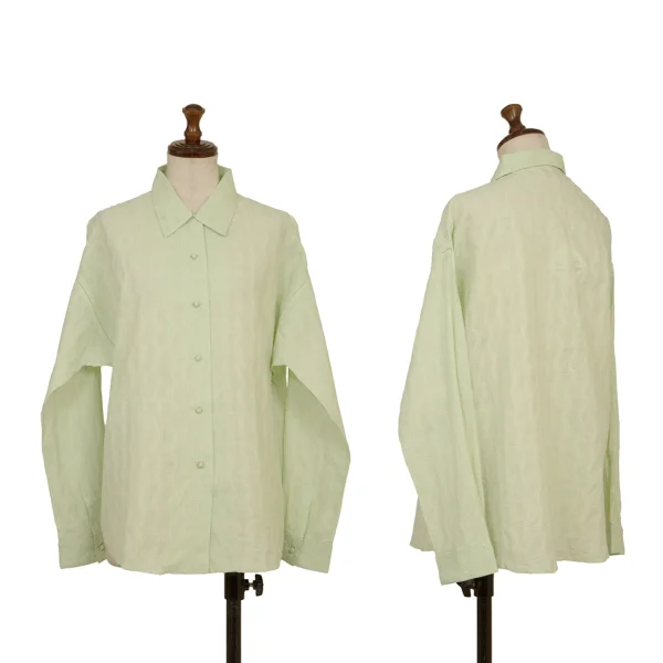 ASHA BY MDS Wave Embroidery Blouse Light Green S-M K-173121_001