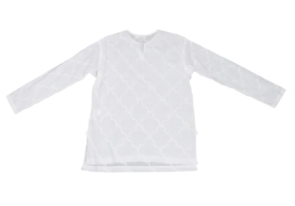ASHA BY MDS Wave Embroidery Cord-neck Skipper Blouse K-173122_012