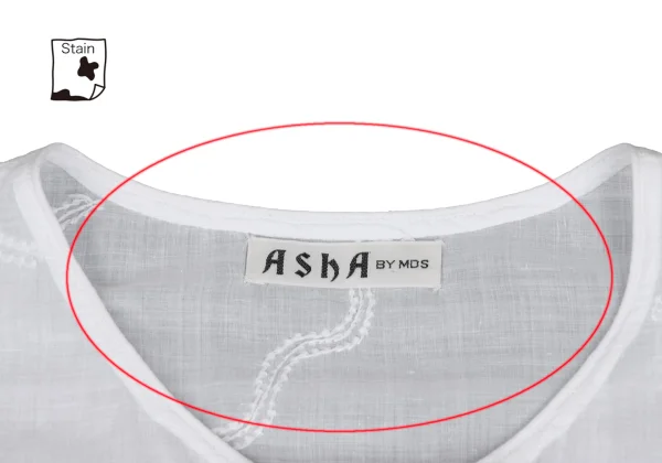 ASHA BY MDS Wave Embroidery Cord-neck Skipper Blouse K-173123_005