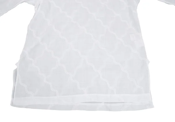 ASHA BY MDS Wave Embroidery Cord-neck Skipper Blouse K-173123_012