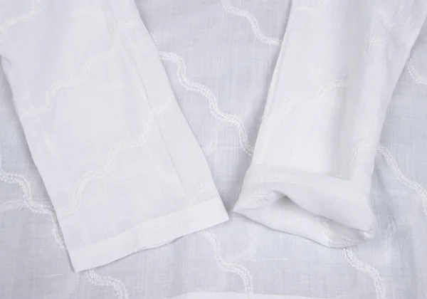 ASHA BY MDS Wave Embroidery Cord-neck Skipper Blouse K-173124_007
