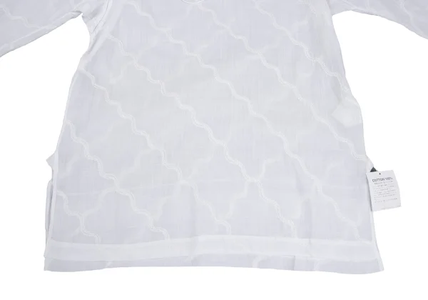 ASHA BY MDS Wave Embroidery Cord-neck Skipper Blouse K-173124_008