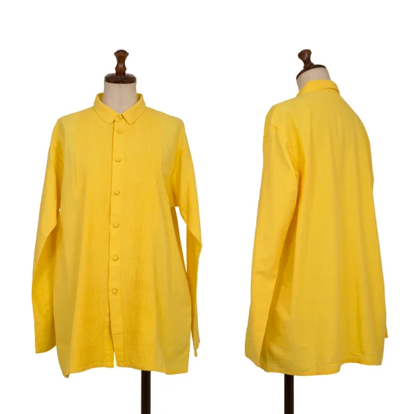 ASHA BY MDS Front Pin-tuck Design Blouse Yellow M K-173127_001