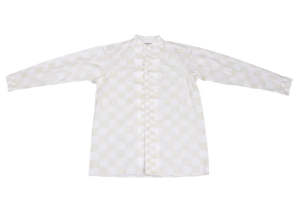 ASHA BY MDS Check Embroidery Stand-collar Blouse K-173129_002