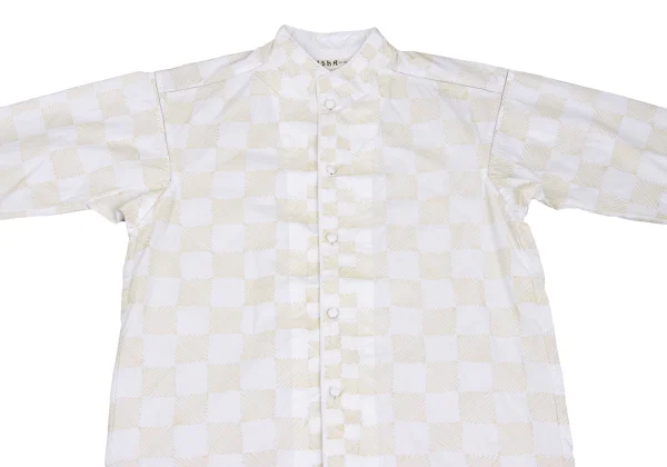 ASHA BY MDS Check Embroidery Stand-collar Blouse K-173129_003