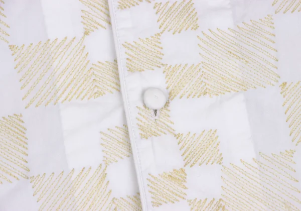 ASHA BY MDS Check Embroidery Stand-collar Blouse K-173129_011