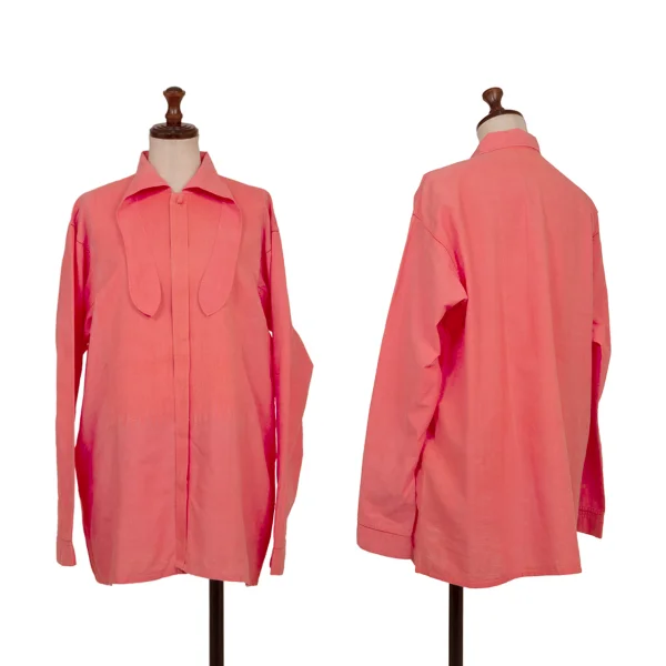 ASHA BY MDS Zigzag Stitch Tie-Neck Blouse Pink M K-173131_001
