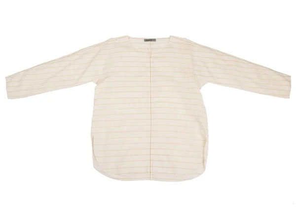 ASHA BY MDS Square Neck Glitter Stripe Skipper Blouse K-173133_002