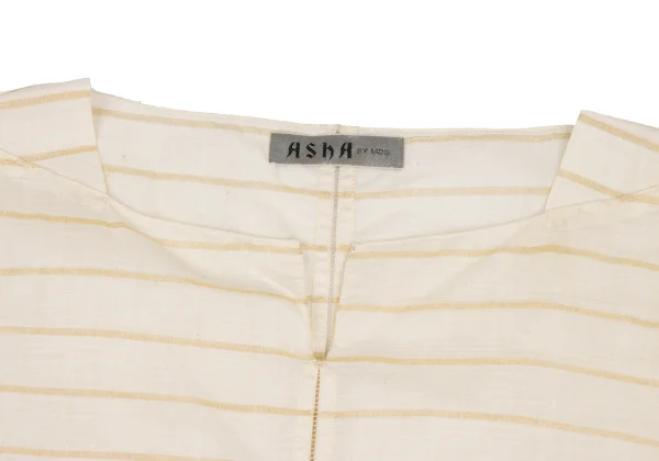 ASHA BY MDS Square Neck Glitter Stripe Skipper Blouse K-173133_004