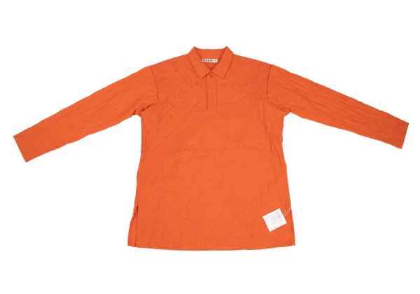 ASHA BY MDS Ethnic Embroidery Long Sleeve Polo Shirt K-173138_002