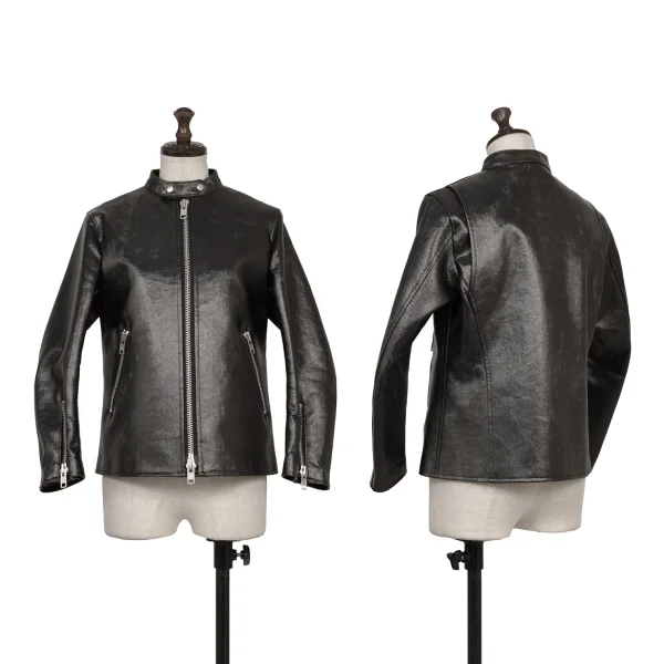tricot COMME des GARCONStricot Special Coating Cotton Single Motorcycle jacket Black S K-173139_001