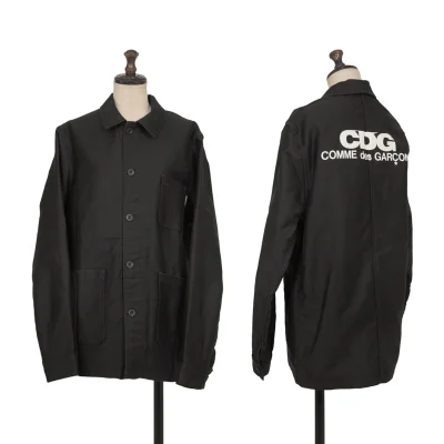 CDG Cotton Back Logo Print Coverall Jacket