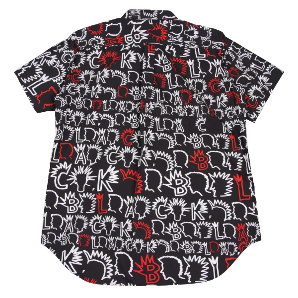 BLACK COMME des GARCONS Punk Graphic Print Inside Out Short Sleeve Shirt K-173143_009