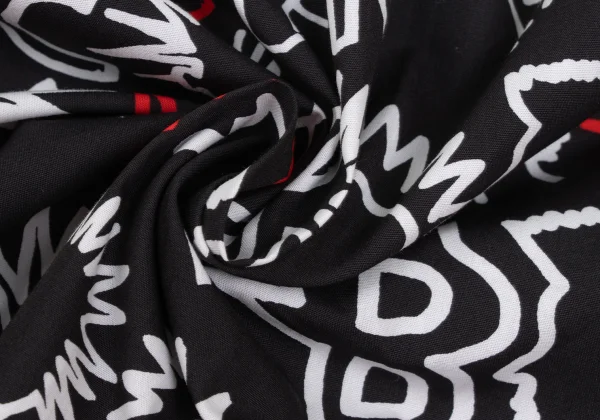 BLACK COMME des GARCONS Punk Graphic Print Inside Out Short Sleeve Shirt K-173143_012