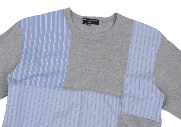 COMME des GARCONS HOMME Cotton Stripe Switching Long Sleeve T-shirt K-173144_002