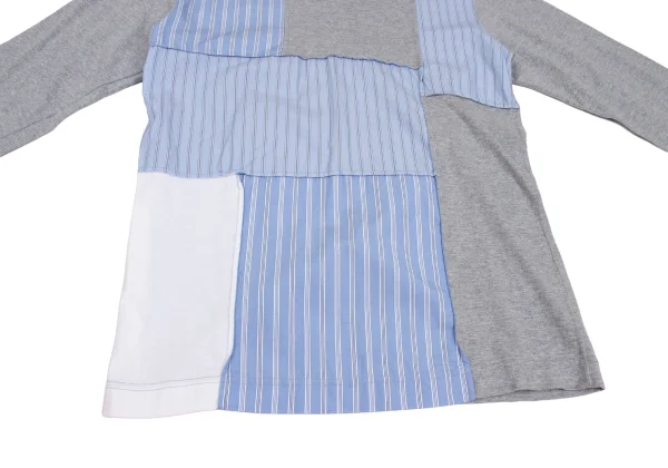 COMME des GARCONS HOMME Cotton Stripe Switching Long Sleeve T-shirt K-173144_007