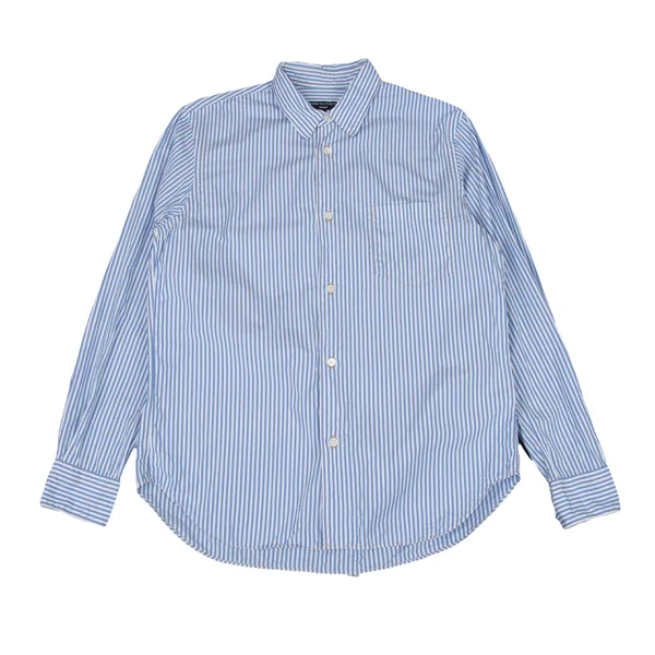 COMME des GARCONS HOMME Cotton Stripe Long Sleeve Shirt Blue,White S K-173146_001
