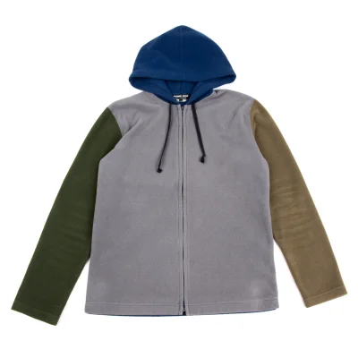 COMME des GARCONS HOMME DEUX Color Block Switching Fleece Hoodie