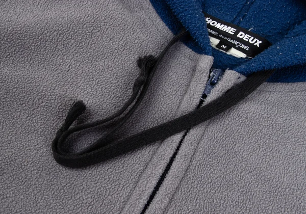 COMME des GARCONS HOMME DEUX Color Block Switching Fleece Hoodie K-173148_004