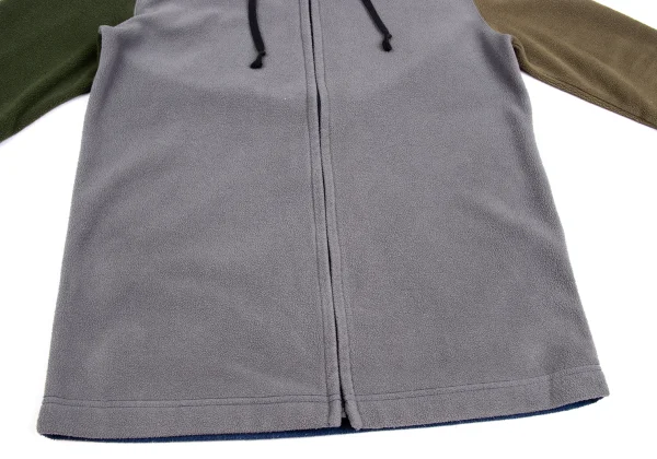 COMME des GARCONS HOMME DEUX Color Block Switching Fleece Hoodie K-173148_011