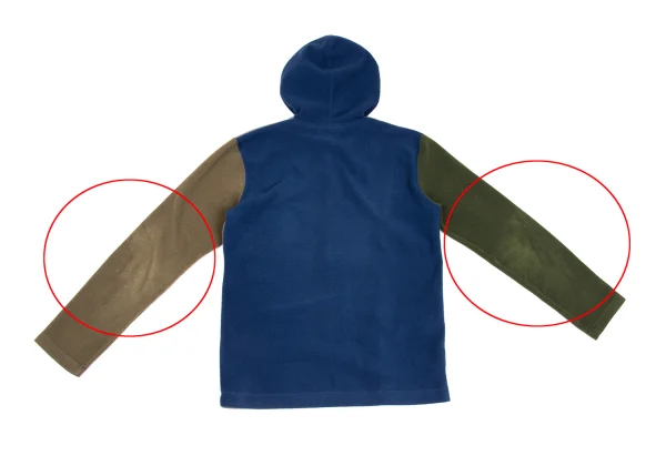 COMME des GARCONS HOMME DEUX Color Block Switching Fleece Hoodie K-173148_014