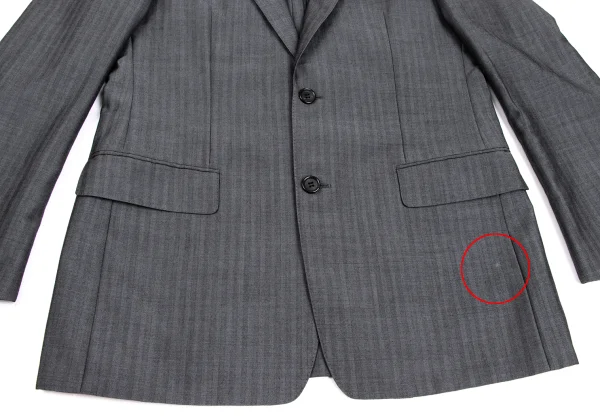 COMME des GARCONS HOMME DEUX Wool Blend Herringbone Jacket K-173149_006